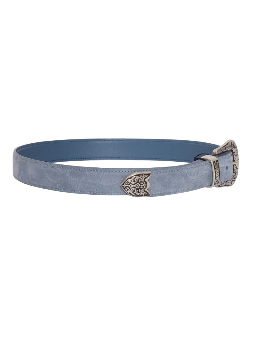 Claudio Orciani Textured Calf Ornate Belt