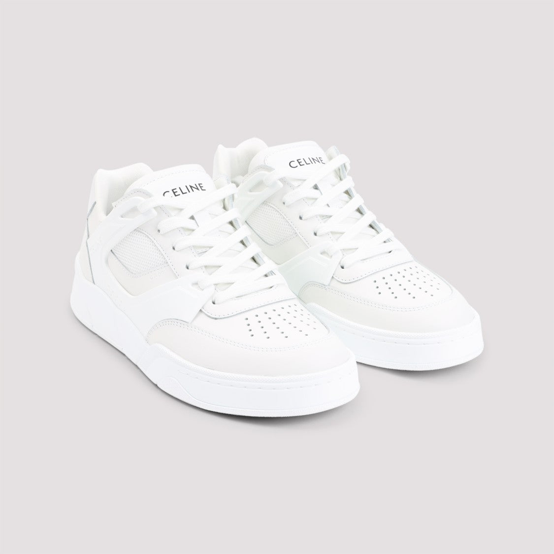 Celine Low-Top Sneakers In Calf Leather And Mesh