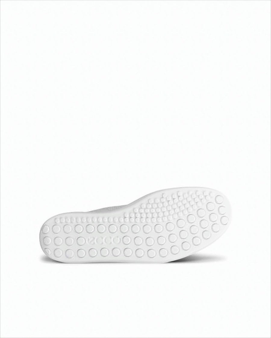 Ecco Minimalist White Leather Sneakers With Padded Collar