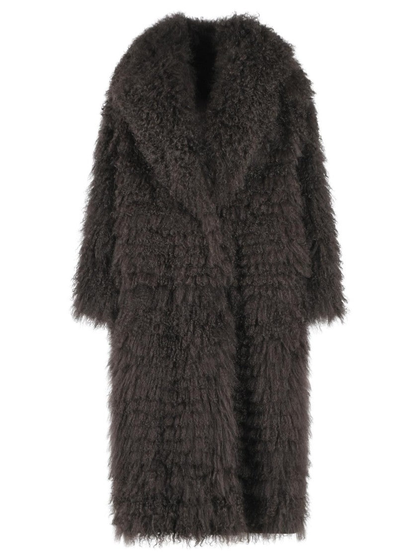 Simonetta Ravizza 'Julia' Reversible Brown Mongolia Coat