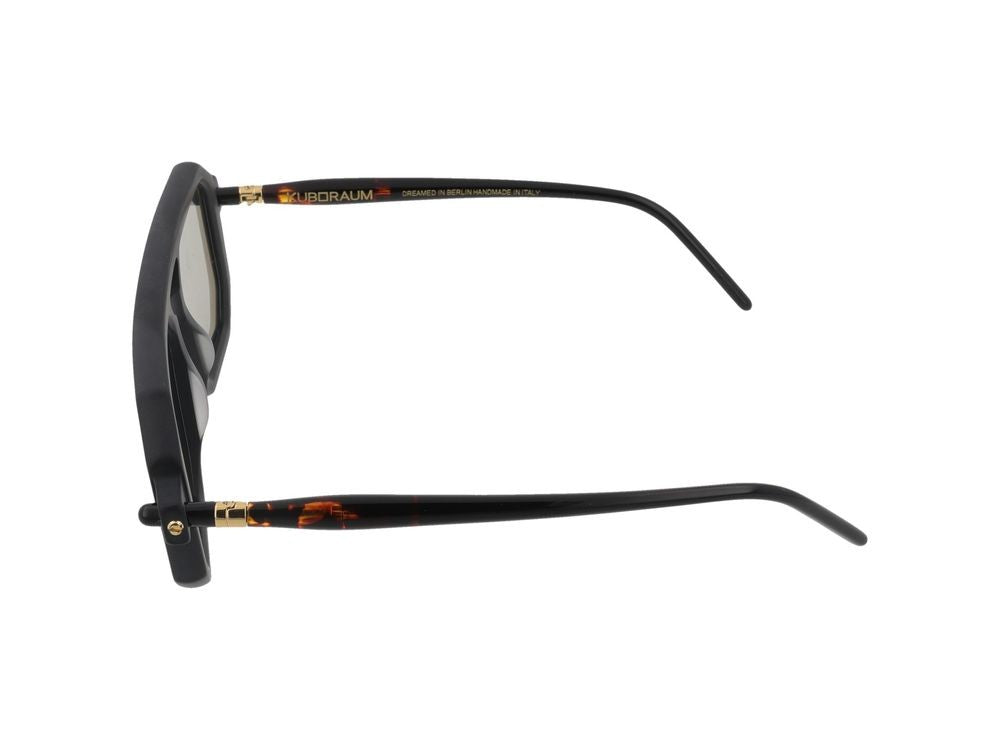 Kuboraum Bold Matte Black Grey Lens Geometric Sunglasses