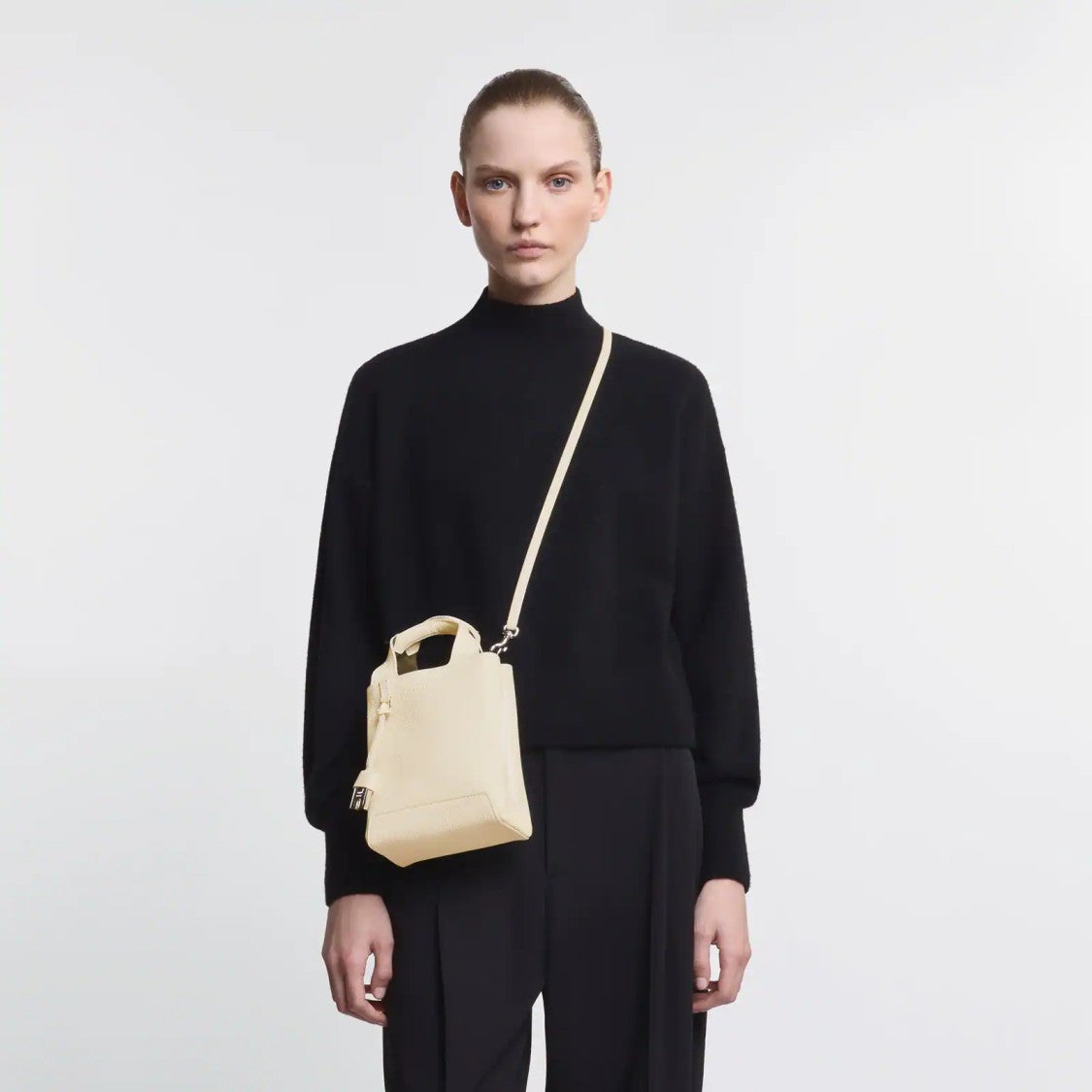 Hogan Compact Textured Leather Tote Bag