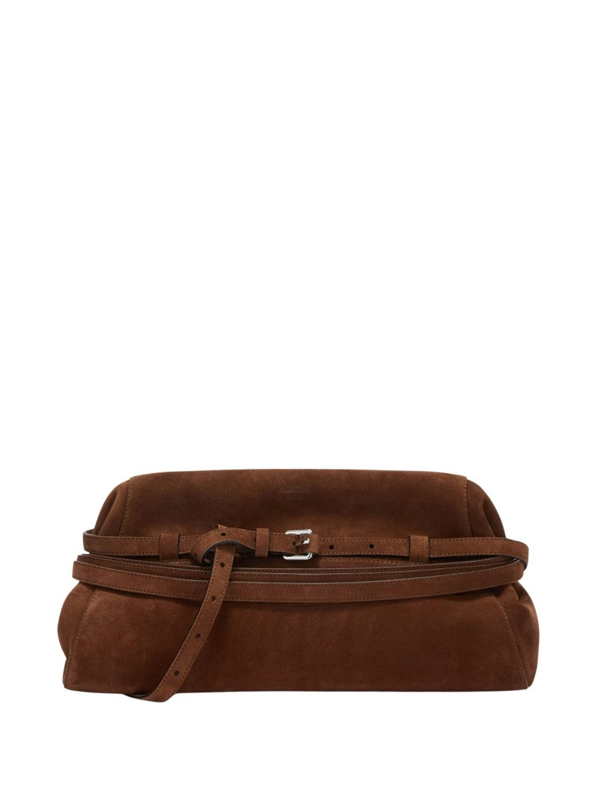 Moschino Borsa Crosta Suede Shoulder Bag