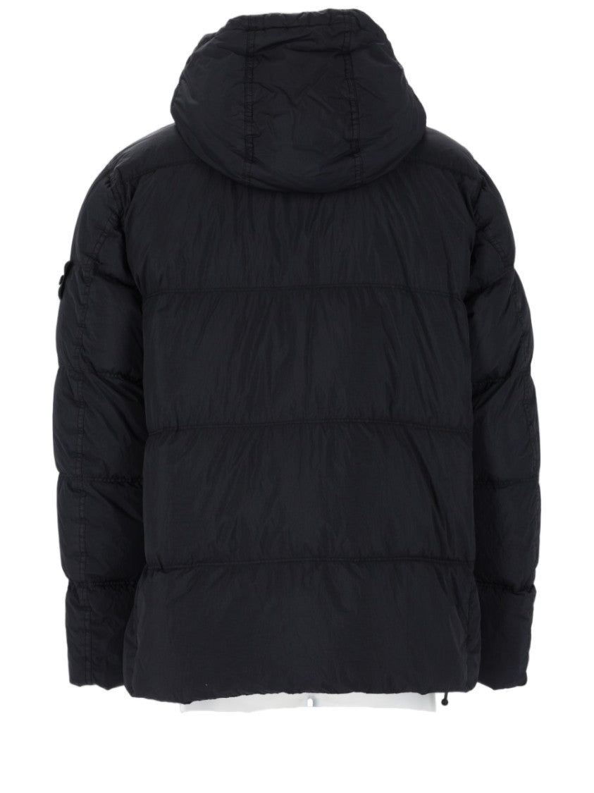 Stone Island Crinkle Reps Hooded Quilted Padded Down Jacket