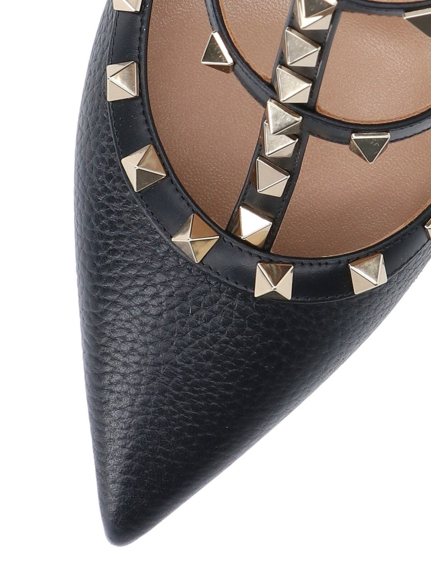Valentino Garavani "Rockstud 100" Slingback Pumps – Black