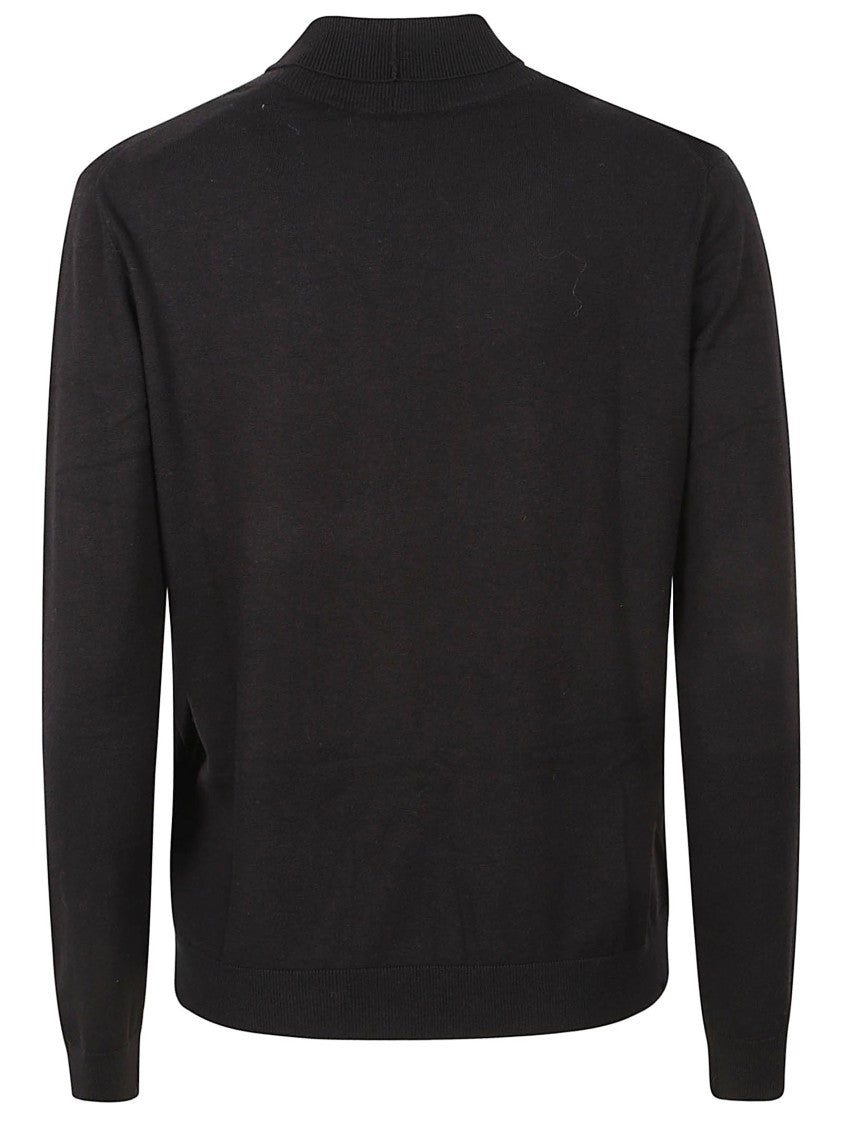 Max Mara High Neck Long-Sleeved Fitted Top With Ribbed Details