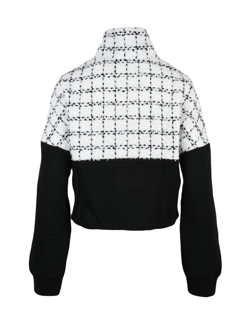 Karl Lagerfeld Textured Bouclé Jacket With Gold-Tone Buttons