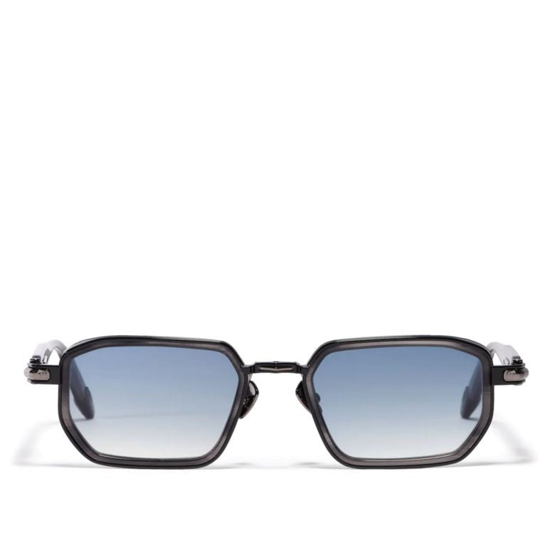 John Dalia Miles Geometric Frame Sunglasses With Gradient Blue Lenses