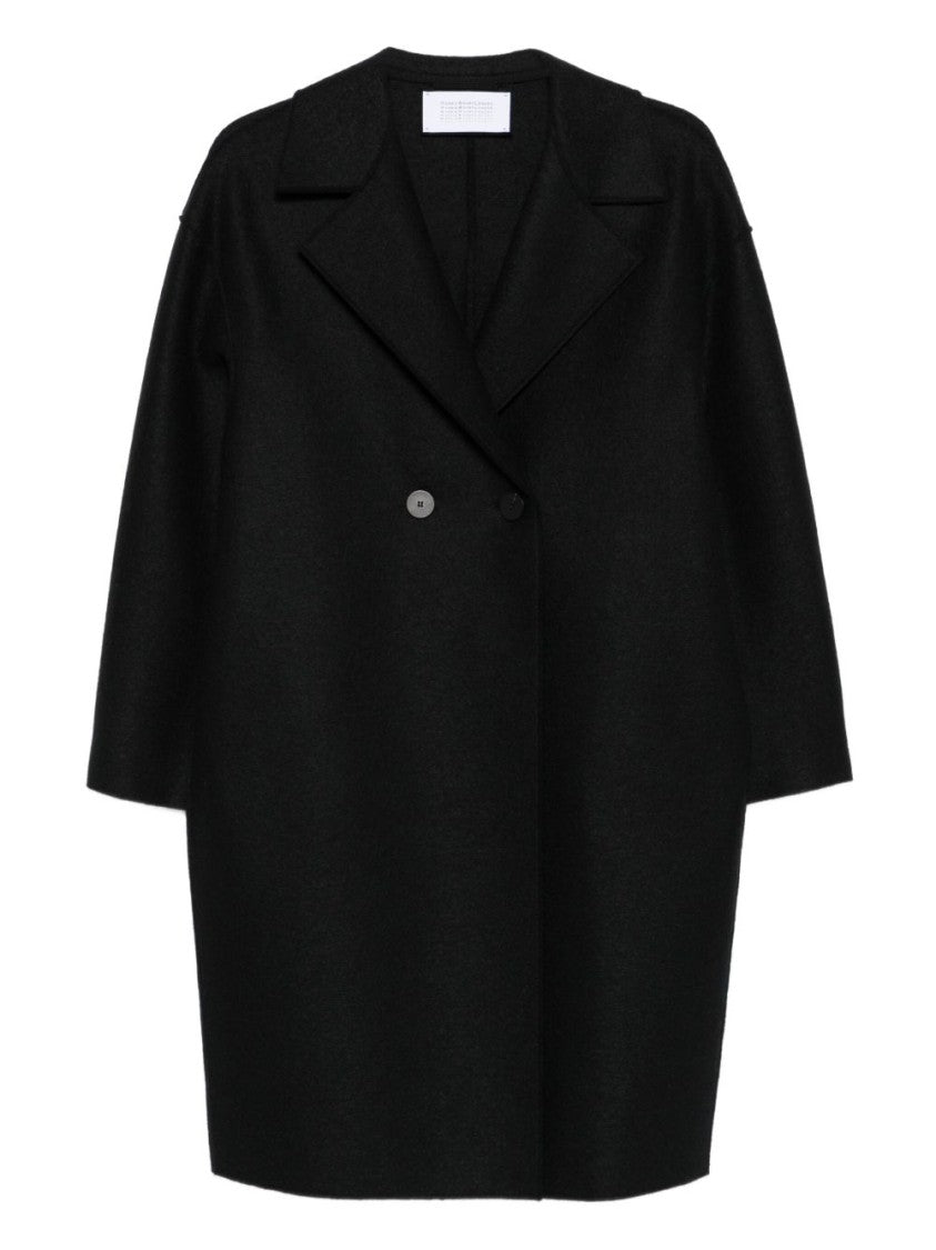 Harris Wharf London Double-Breasted Oversized Wool Coat With Wide Lapels