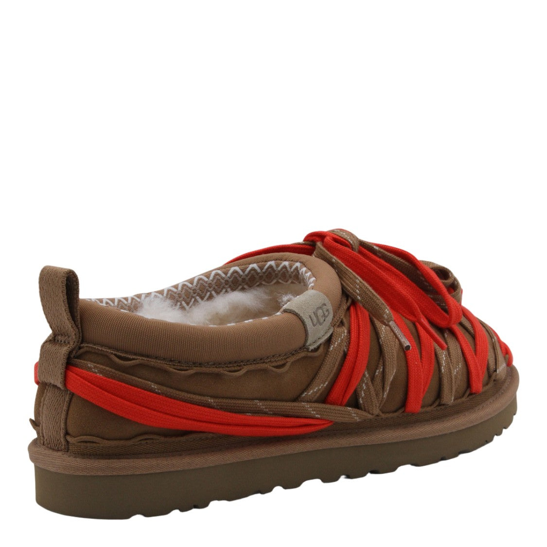Ugg Brown Flat Shoes With Crisscrossing Straps