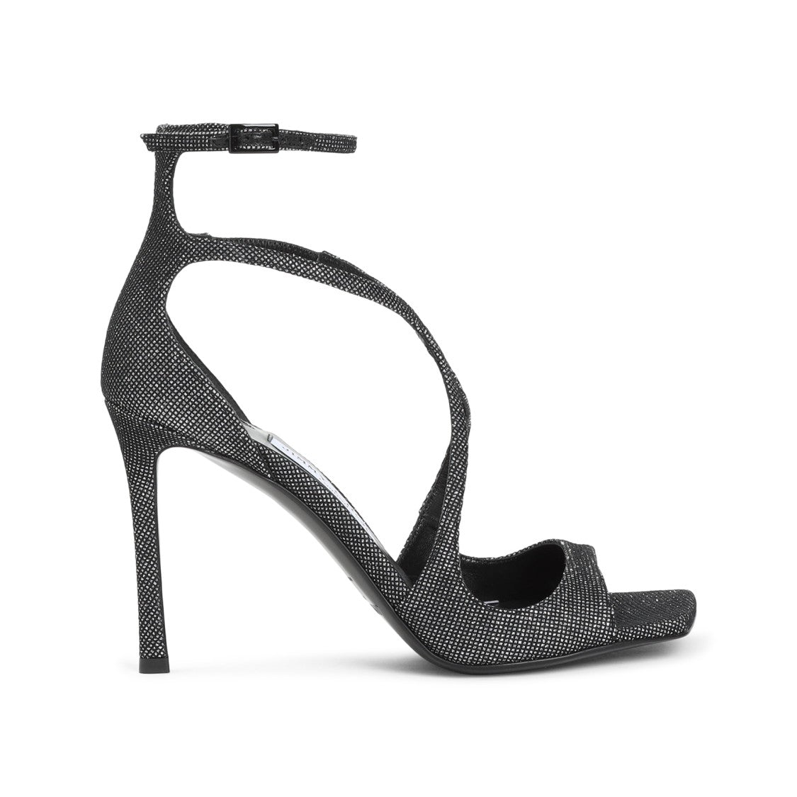Jimmy Choo Striking Black Metallic Sandals