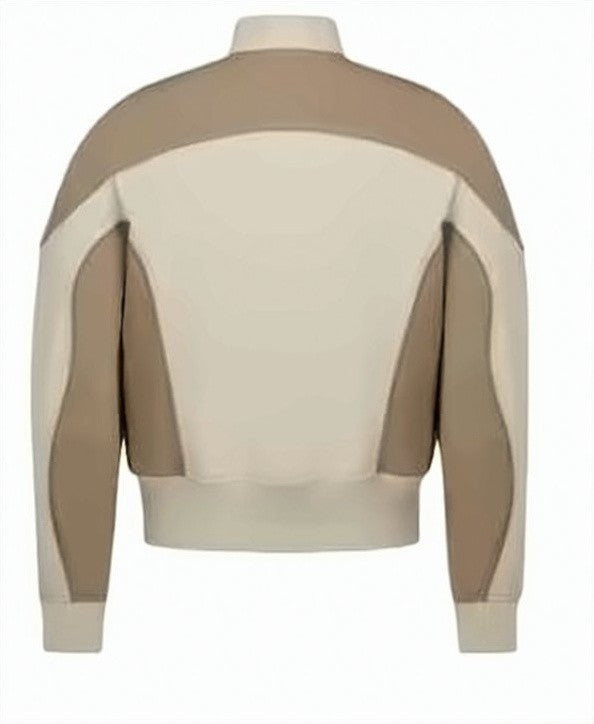 Christian Dior Color-Block Bomber Jacket With Ribbed Cuffs And Hem