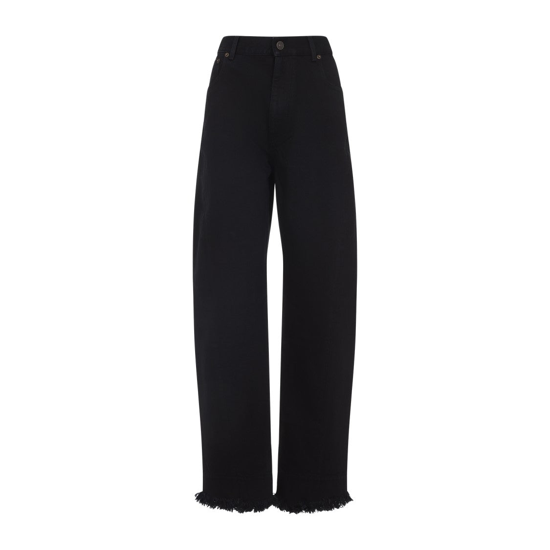 Phoebe Philo High-Waist Wide-Leg Jeans With Frayed Hem