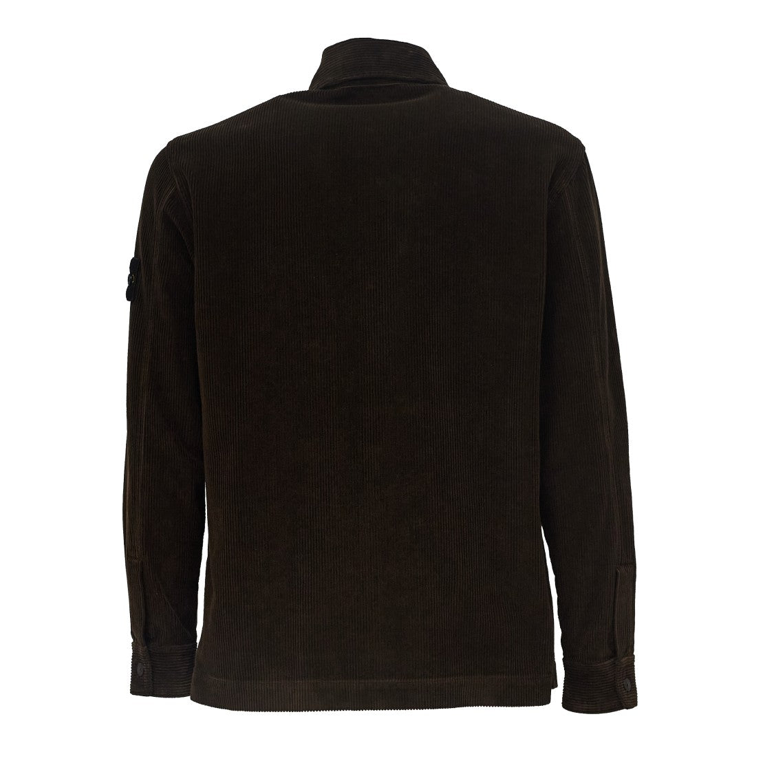 Stone Island Organic Cotton Corduroy Overshirt With Contrasting Pocket