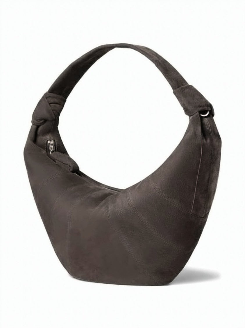 Lemaire Crescent-Shaped Nubuck Leather Fortune Shoulder Bag