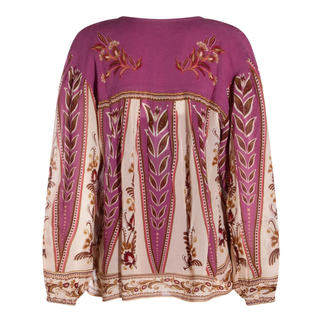 Farm Rio Relaxed-Fit Top With Classic Neckline And Short Sleeves