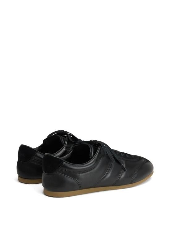 Lemaire Low-Profile Leather Sneakers With Nylon Accents