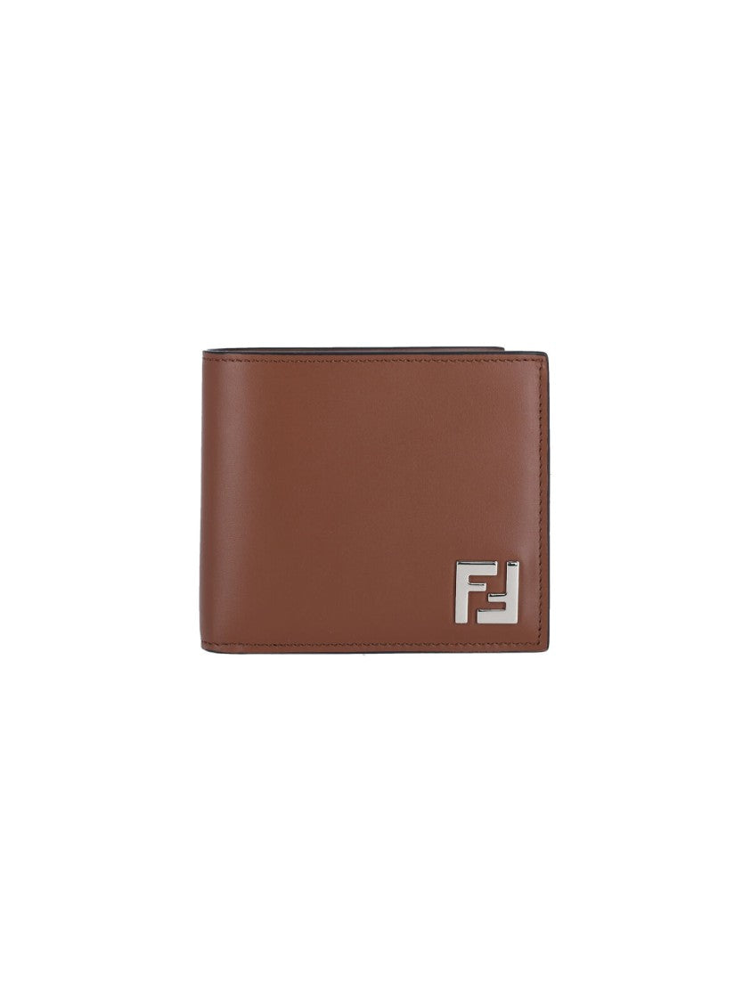 Fendi "Squared Ff" Bi-Fold Wallet – Brown