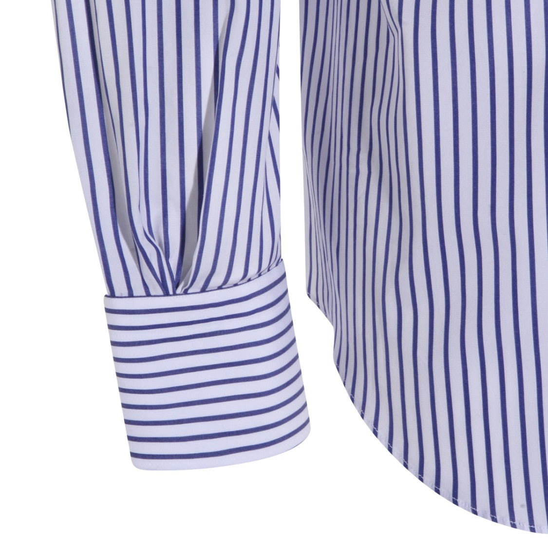 Mazzarelli Vertical Stripe Casual Shirt With Pointed Collar