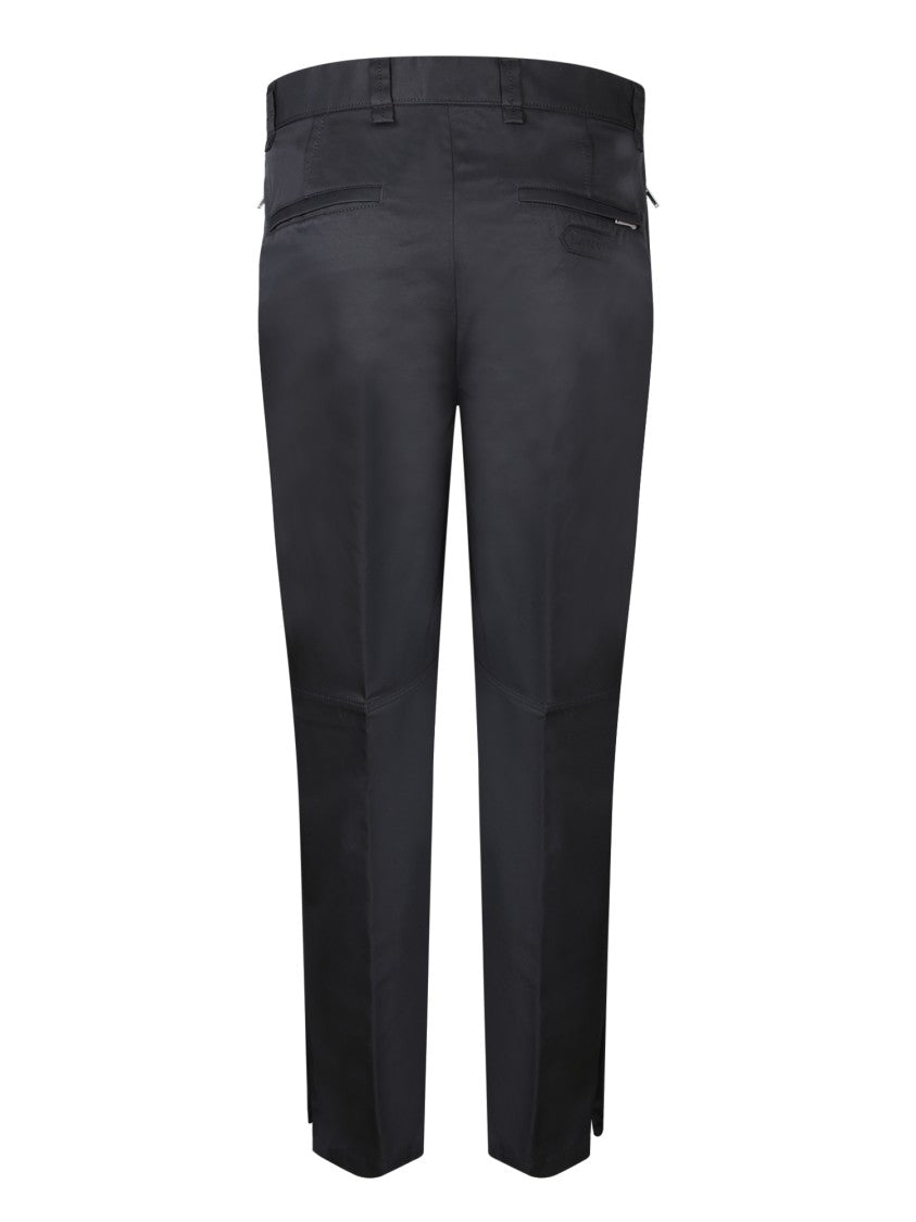 Lanvin Black Cotton Blend Trousers
