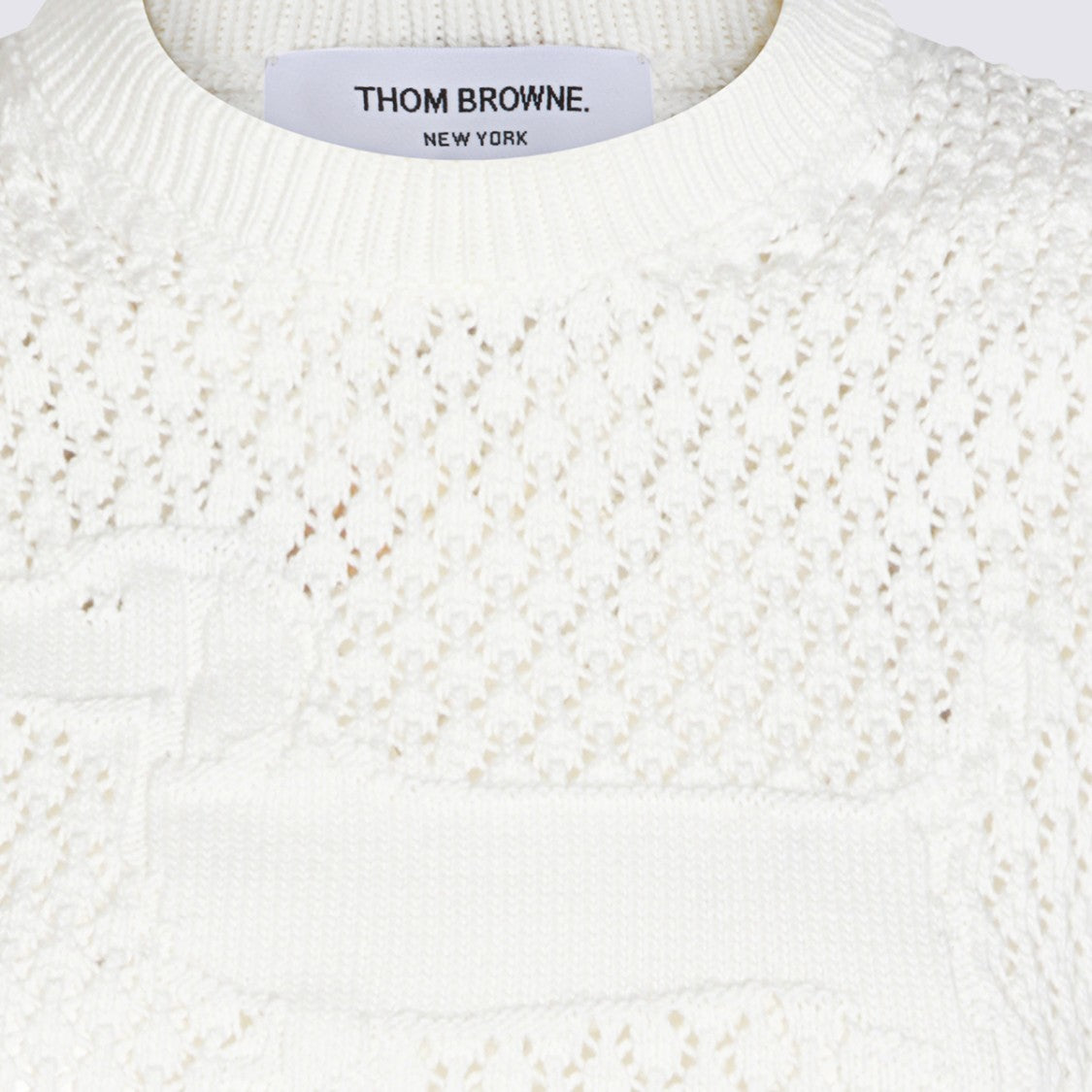 Thom Browne White Cotton Knitwear