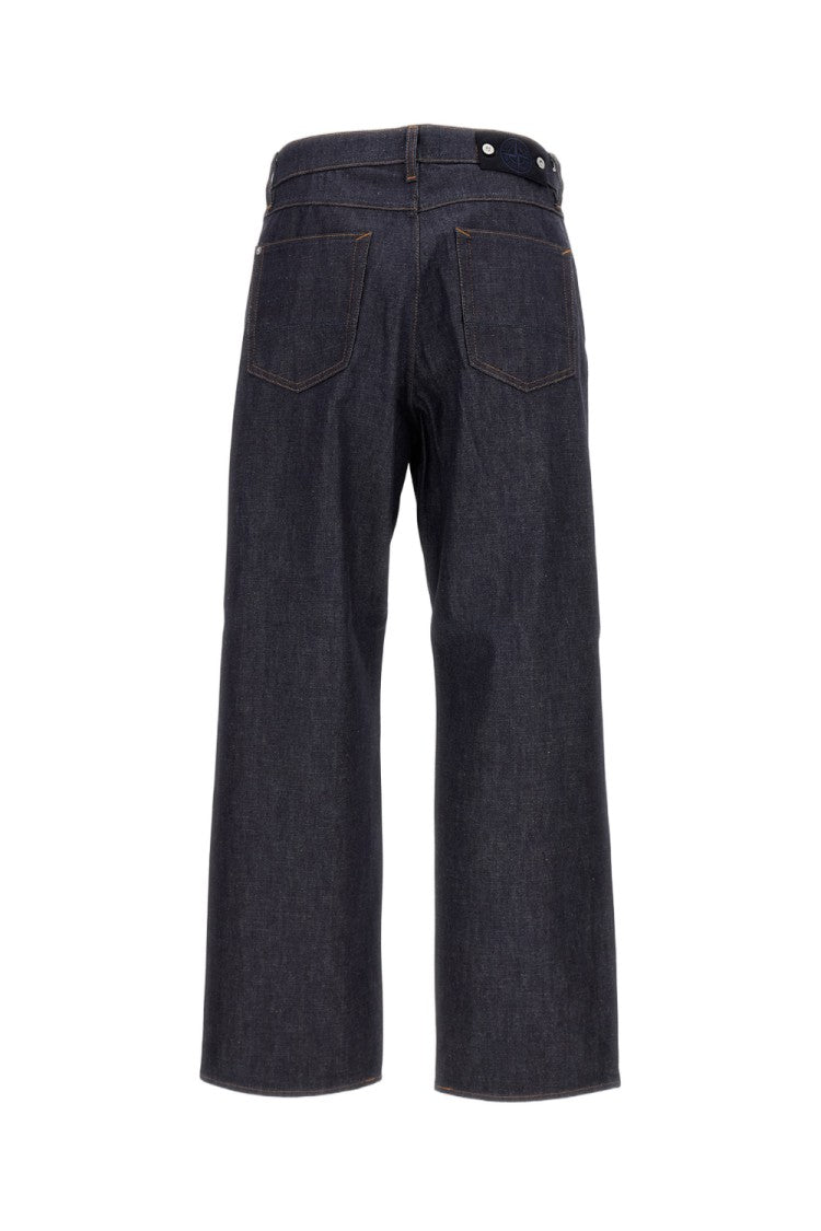 Stone Island Vintage-Washed Loose-Fit Denim Pants