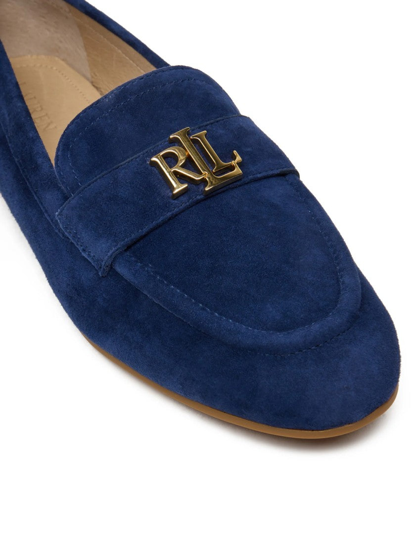 Lauren Ralph Lauren Navy Blue Averi Iii Suede Loafers