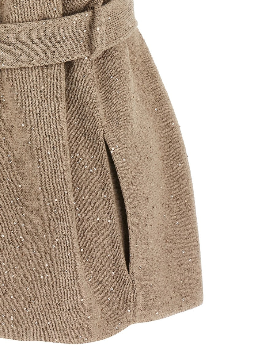 Brunello Cucinelli 'Diamante' Sequin Cotton Knit Vest