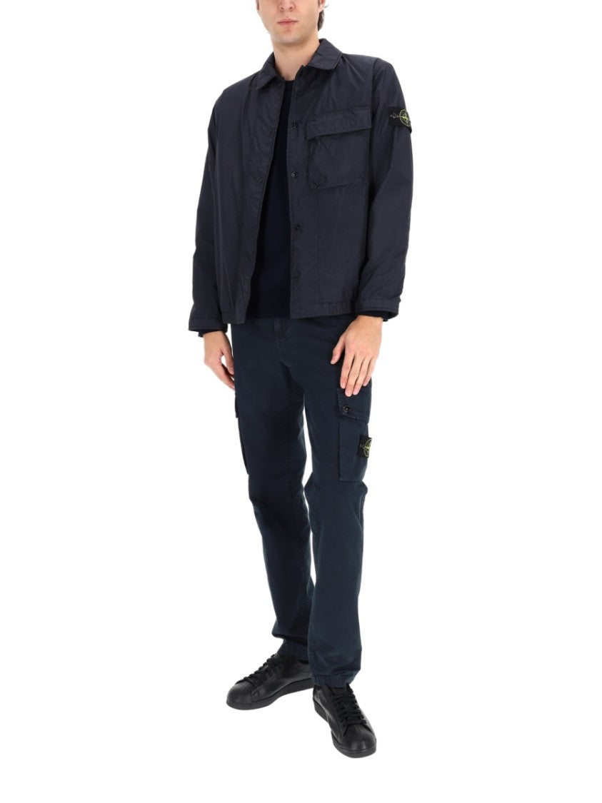 Stone Island Neutral Boxy Padded Sleeve Patch Shirt