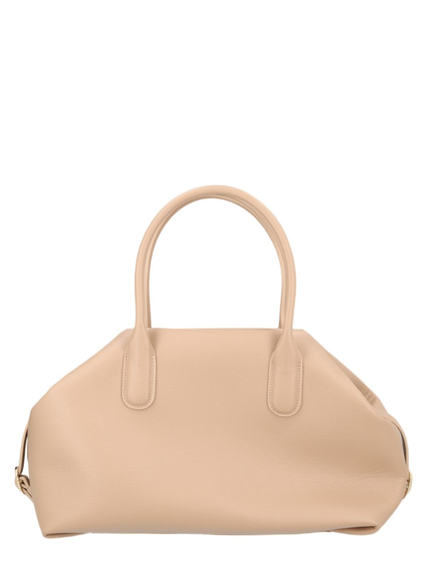 Themoirè Medium Structured Handbag With Rounded Handles And Detachable Strap