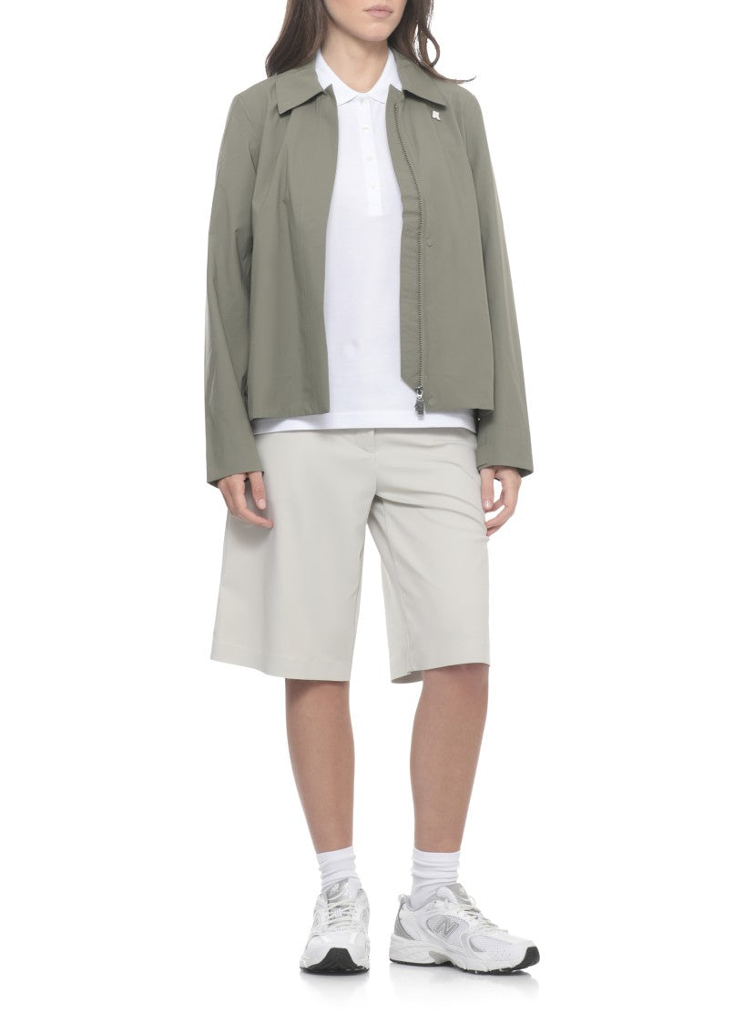 K-Way Green Arabel Waterproof Zip Jacket