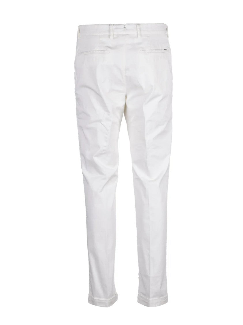 Berwich Cotton Stretch Trousers With Modern Slim Fit And Minimalist Design