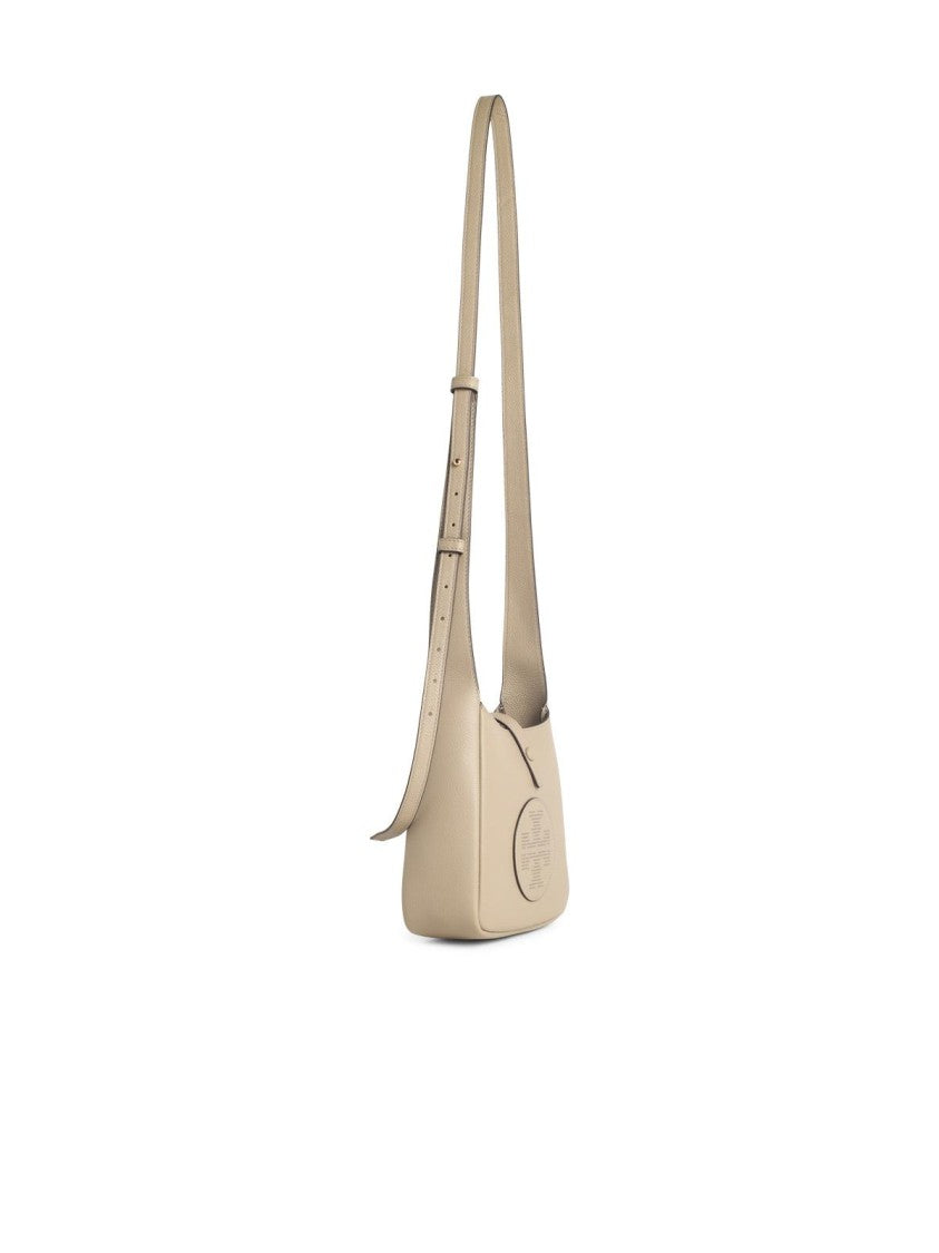 Tory Burch 'Miller Swing' Medium 'Soft Cement' Leather Crossbody Bag