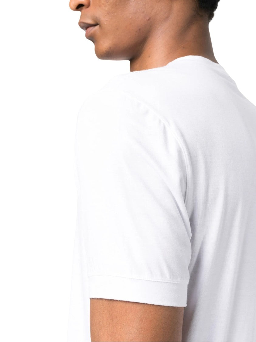 Giorgio Armani White Classic Fit Crewneck Cotton T-Shirt