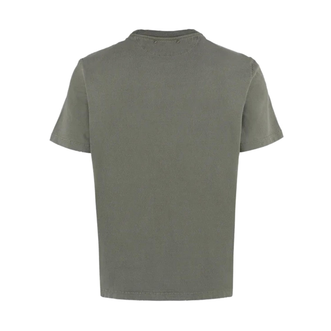 Golden Goose Green Cotton Regular T-Shirt With Inverted Logo Design