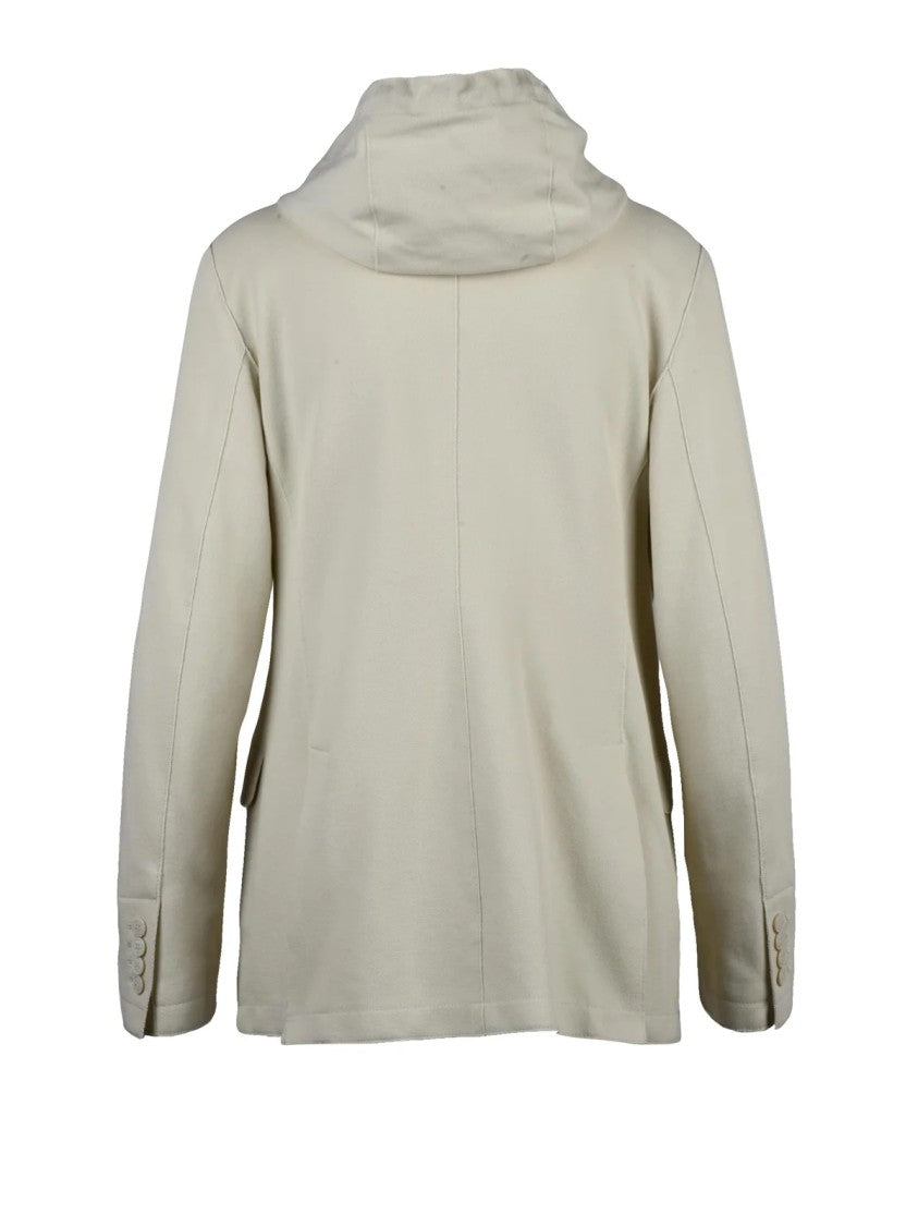Eleventy Beige Cotton Polyamide Elastane Women Blazer