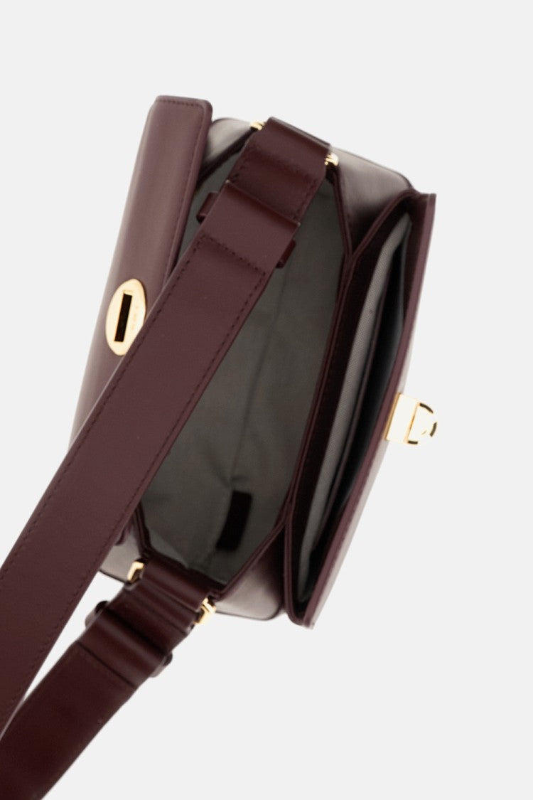 Plan C Burgundy Smooth Grain Calfskin Mini Shoulder Bag