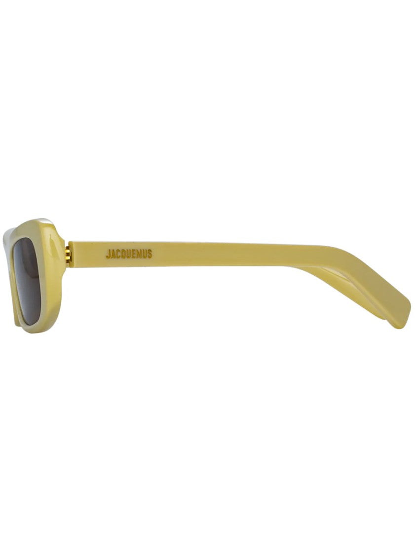 Jacquemus Capri Sleek Narrow Rectangular Sunglasses