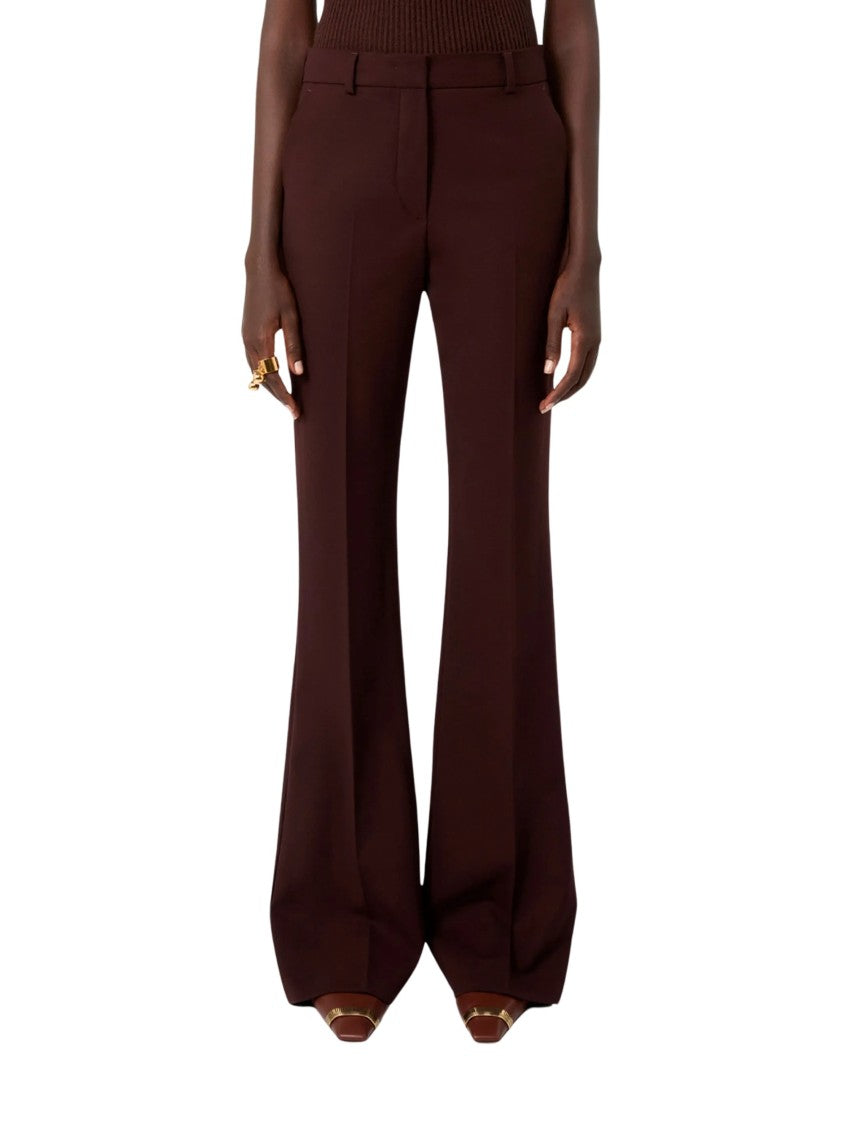 Sportmax High-Waist Pressed-Crease Flared Pants