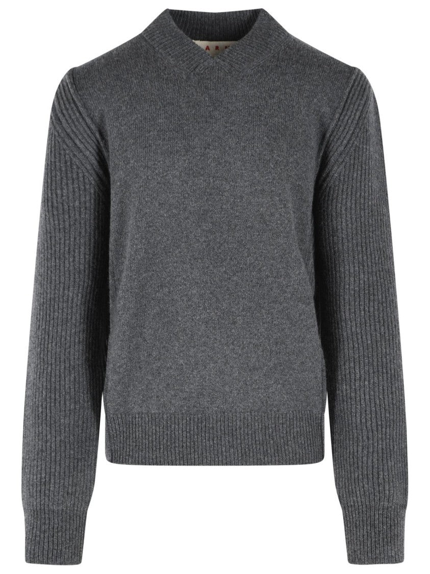Marni Grey Virgin Wool And Cashmere Sweater