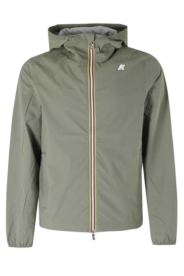 K-Way Green Jack Stretch Hooded Nylon Jacket