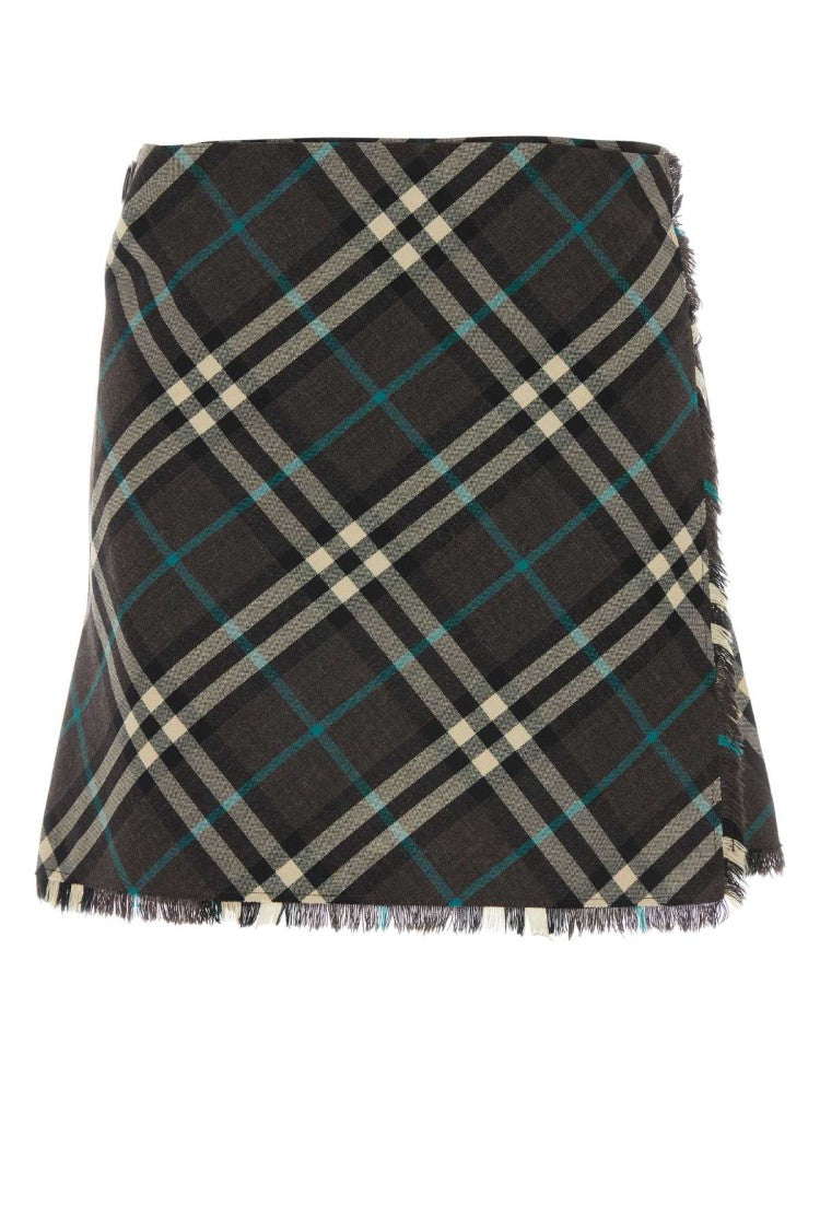 Burberry Embroidered Polyester Blend Mini Skirt