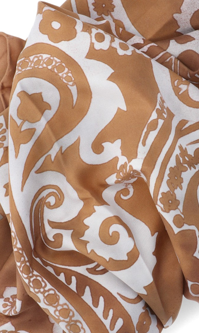 Destin Intricate Floral And Paisley Pattern Scarf