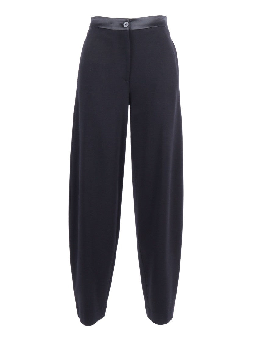 Emporio Armani Minimalist Tapered Ankle Straight-Leg Pants