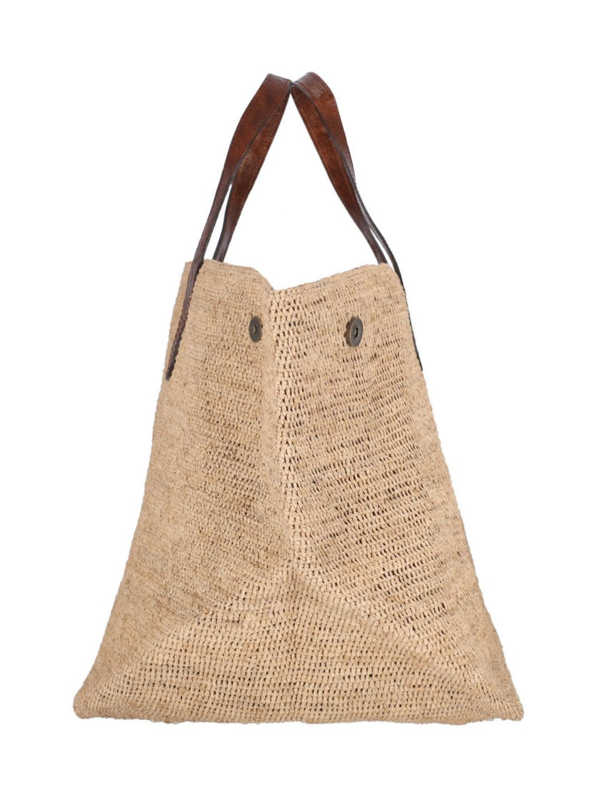 Ibeliv Beige Handbag With Structured Base