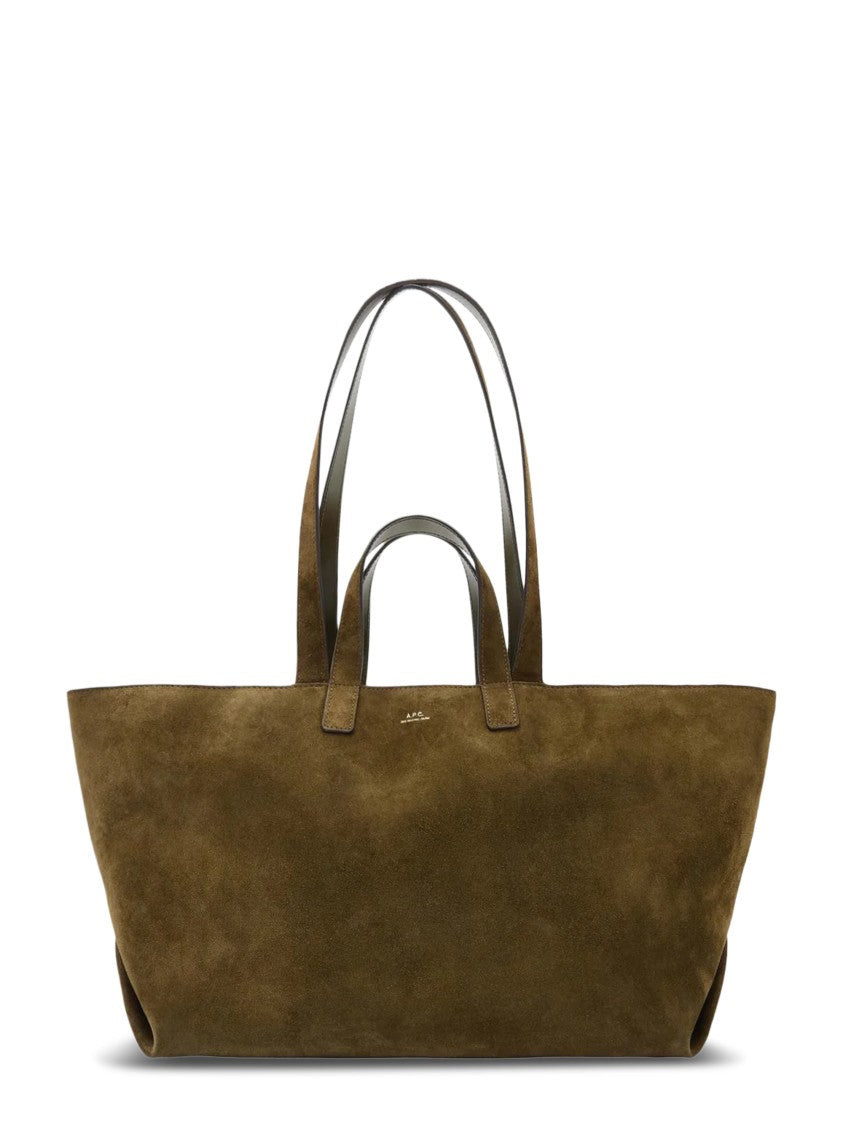 A.P.C. Rectangular Suede Tote Bag With Dual Straps