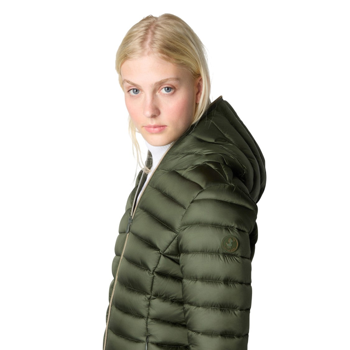 Save The Duck Lightweight Quilted Zip-Up Hooded Coat