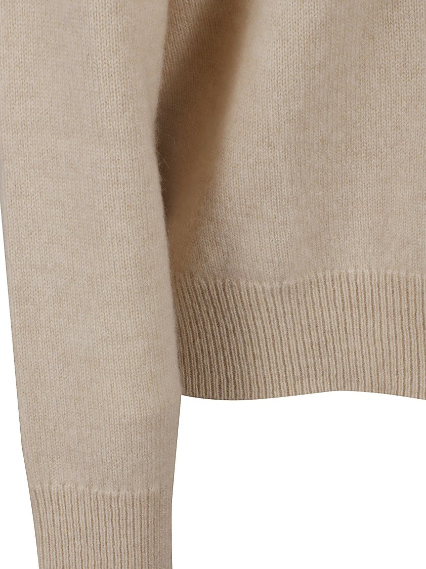 Max Mara Soft Knitted Sweater With V-Neckline And Relaxed Fit
