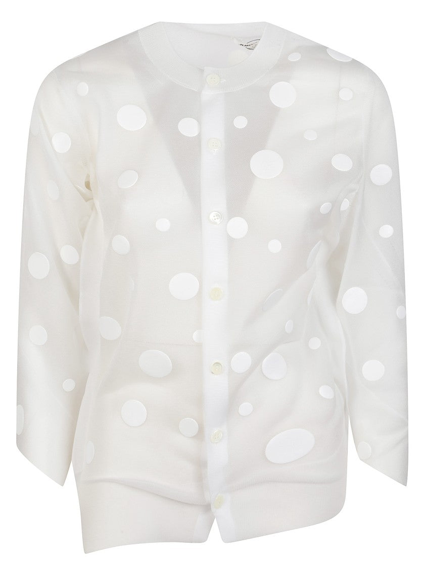 Junya Watanabe White Polka Dot Pattern Sweater