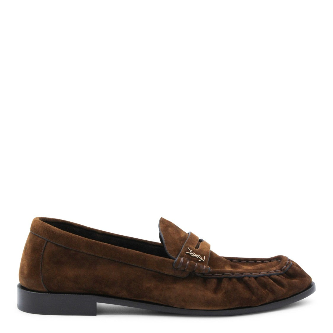 Saint Laurent Brown Suede Loafers